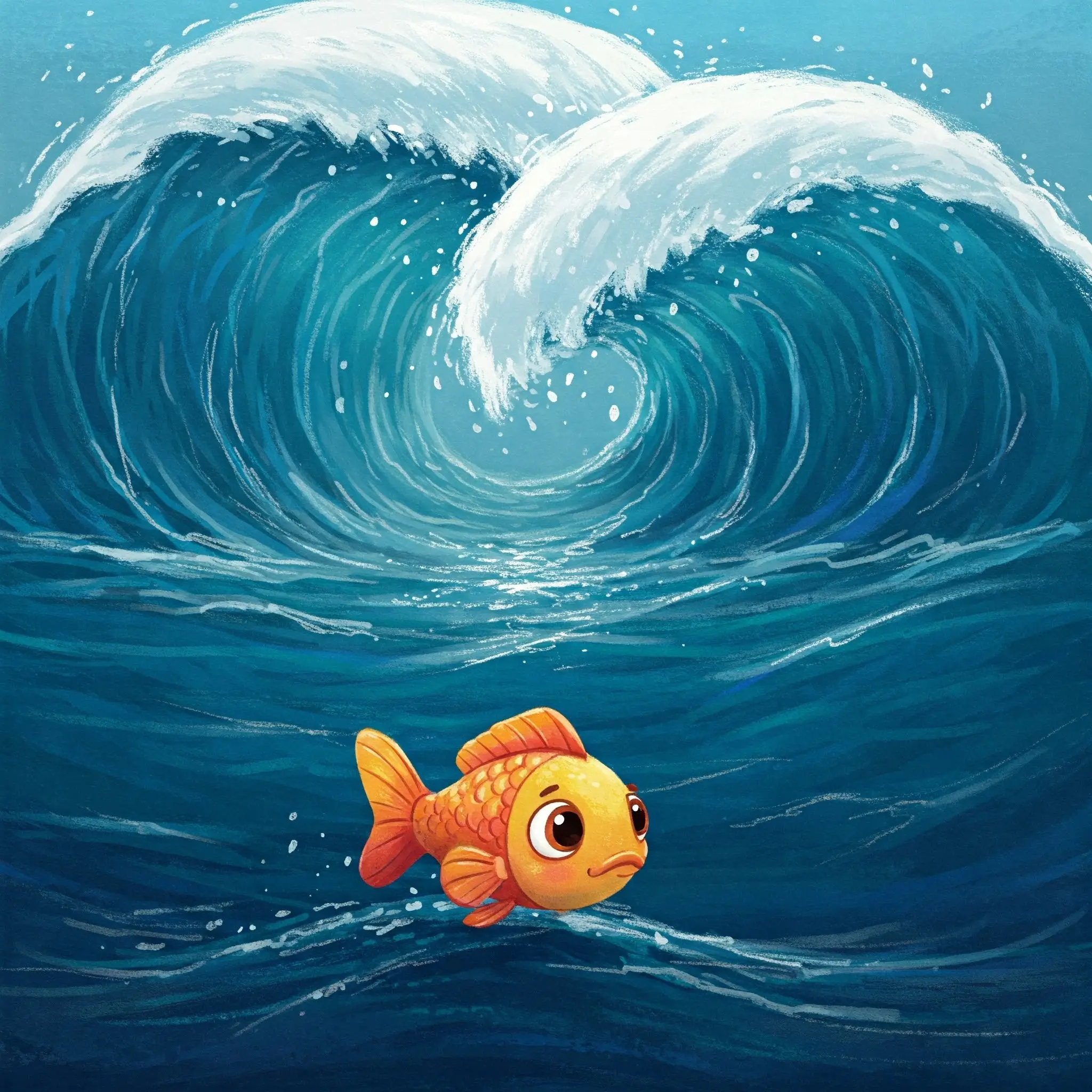 o peixinho e a onda gigante